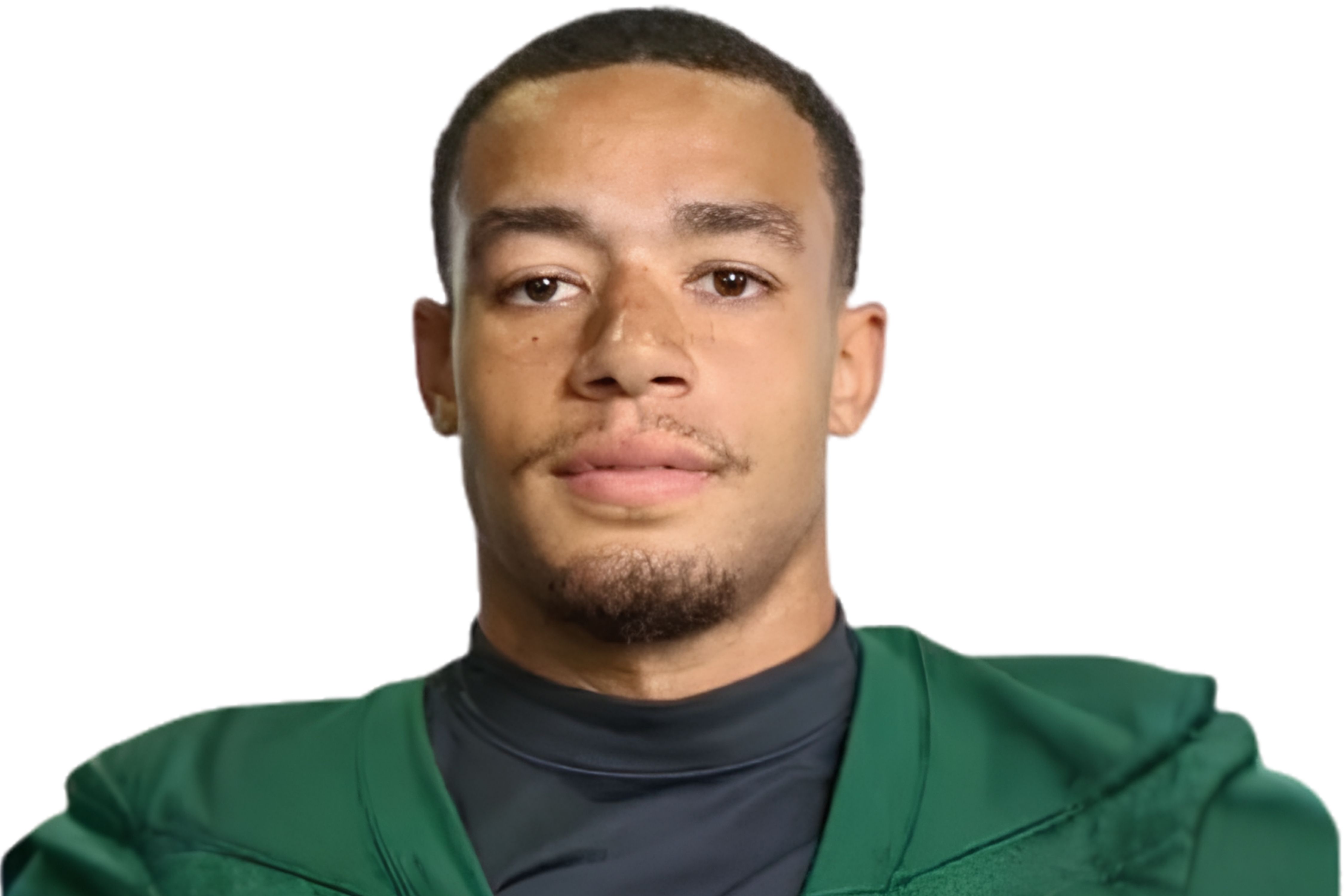 A headshot of Justin Brown in athletic gear.