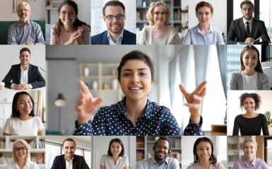 A collage of peoples faces