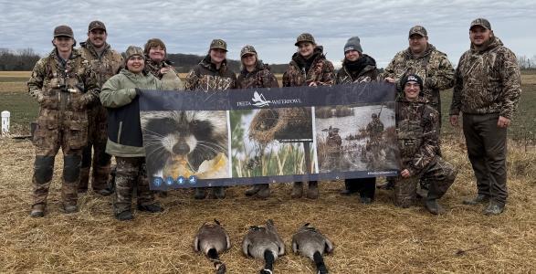 Students at the Bucks-Mont Chapter Delta Waterfowl University Hunt Program
