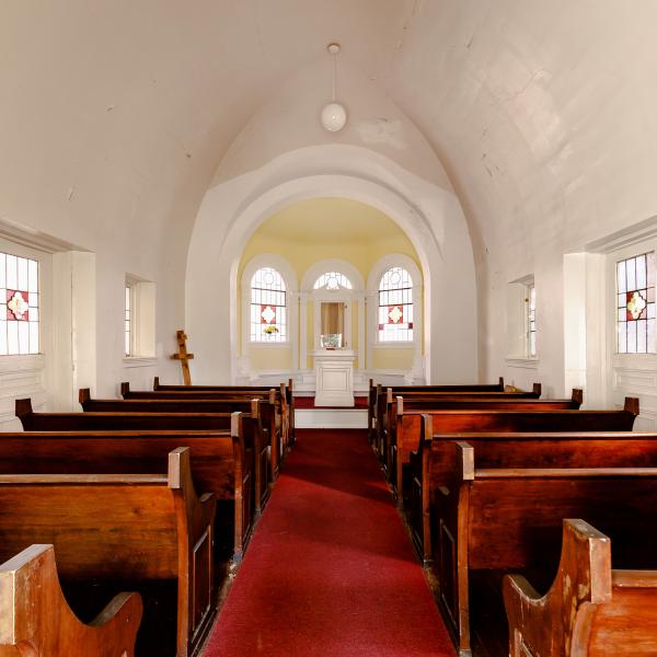 In interior picture of the chapel