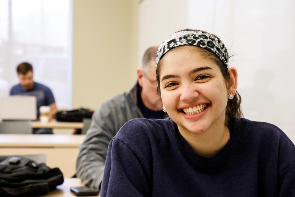 a student in the classroom