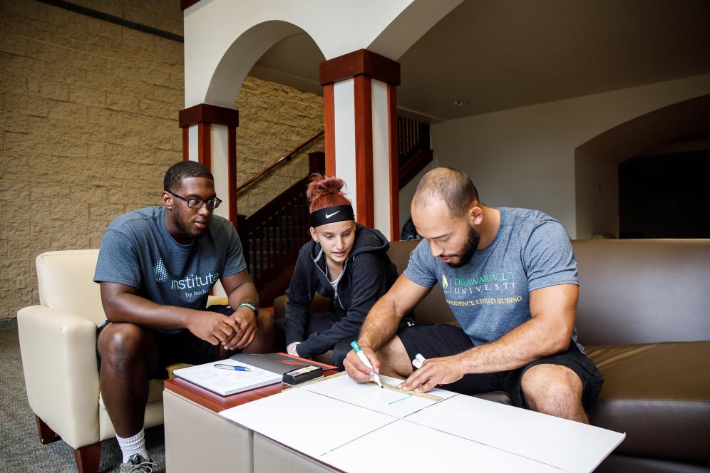 Students studying.