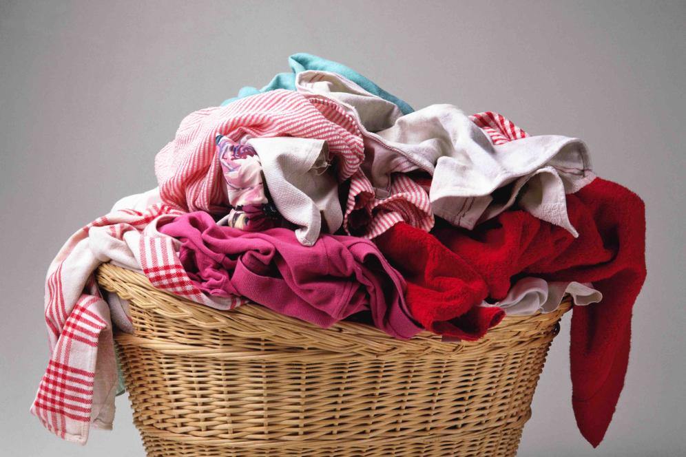 A basket of laundry.