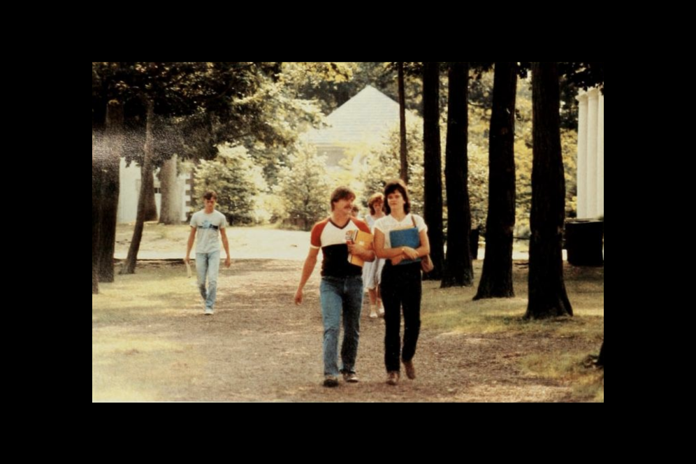 Walking to class 1984