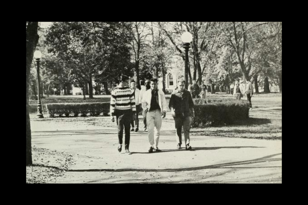 Walking students 1963
