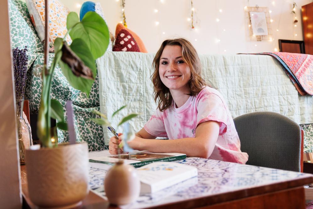 Student in dorm