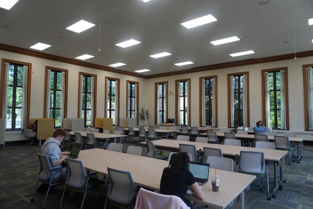 The Shapiro Wing for silent study after the renovations made possible by the Daniel Tanner Foundation.