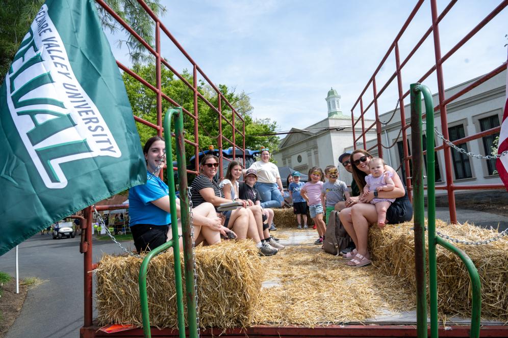 Families are on a Hayride