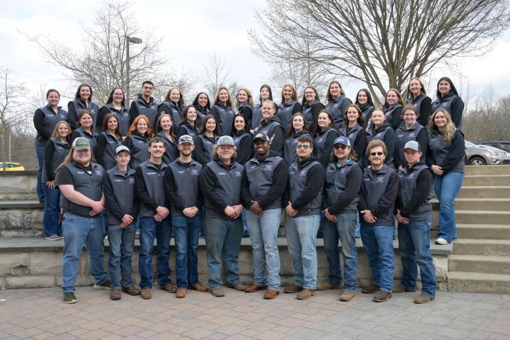 Our 2026 A-Day Committee Group Photo by the Life Sciences Building