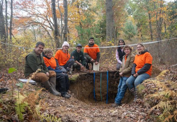 Students at the soil judging competition.