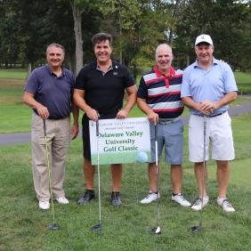  a group of golfers at the golf outing.