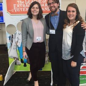 3 alumni that are veterinarians at a trade show