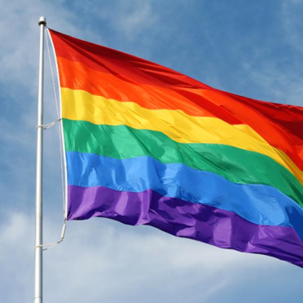 A rainbow flag
