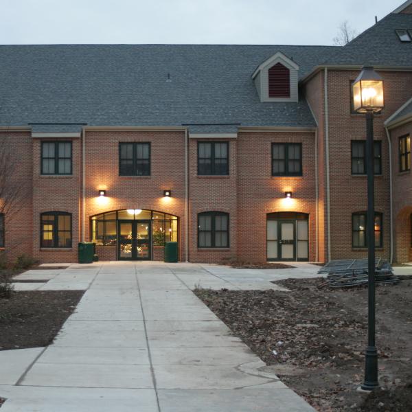 A residence hall at Delaware Valley University 