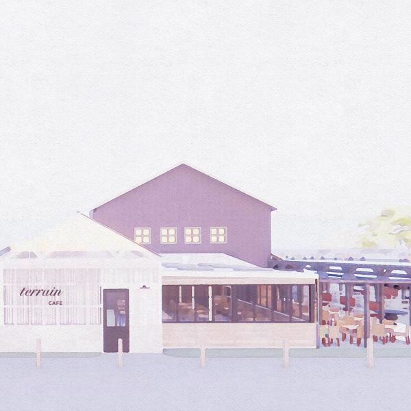 Terrain at DelVal watercolor render