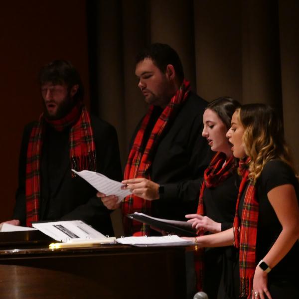 Chorus during holiday concert