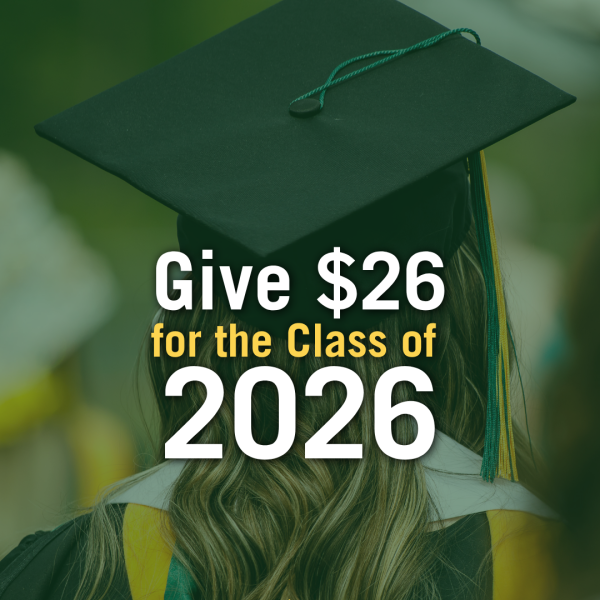 A graphic that says "Give $26 for the Class of 2026". 