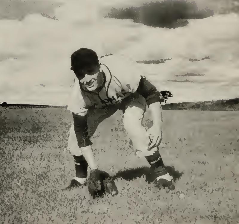 Thomas Watson, a Delaware Valley University alumnus, playing baseball as a college student. 