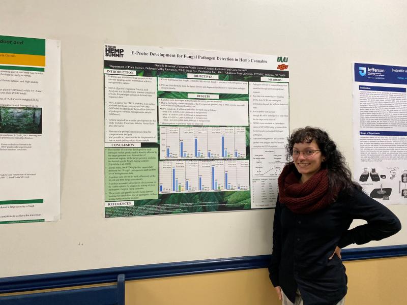 Research Assistant Danielle Bowman presenting research at PA Hemp Summit 