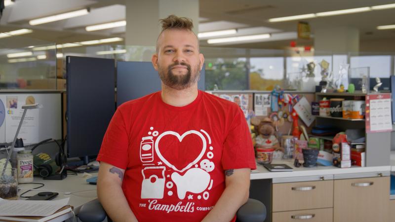 Kurt Yasenchack '14, Food Science Program graduate, regulatory intelligence specialist at The Campbell's Company 