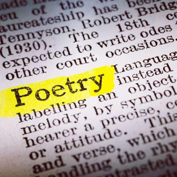 The word Poetry is highlighted on a page