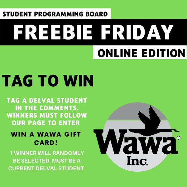 Tag a DelVal student in the comments and follow our page to be entered to win.