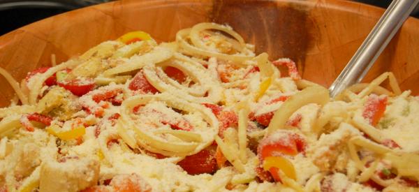 Menue background image of a bowl of pasta