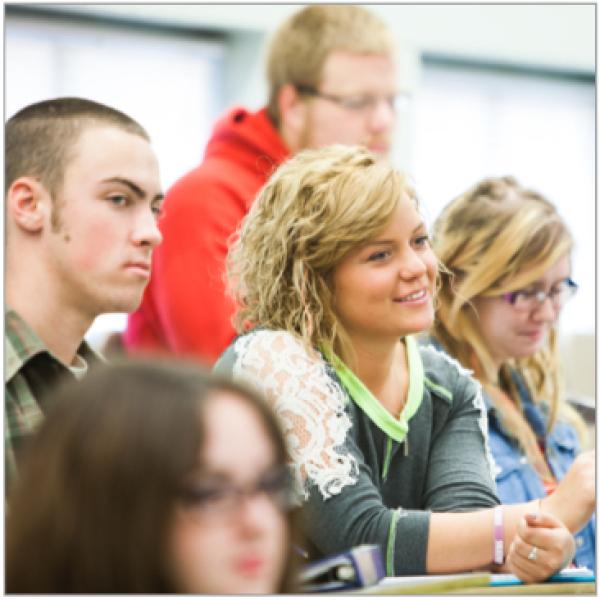 college students in a classroom