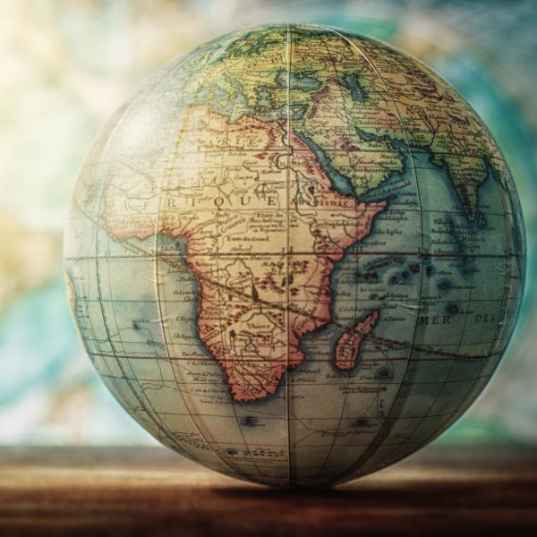 A solitary globe in the sunlight